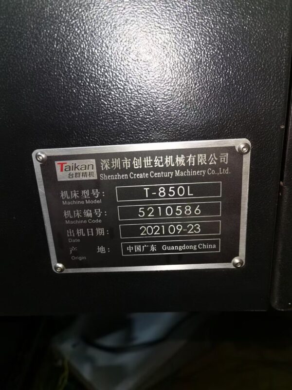 Taikan 850L Vertical Machine Center 2021year - Image 7